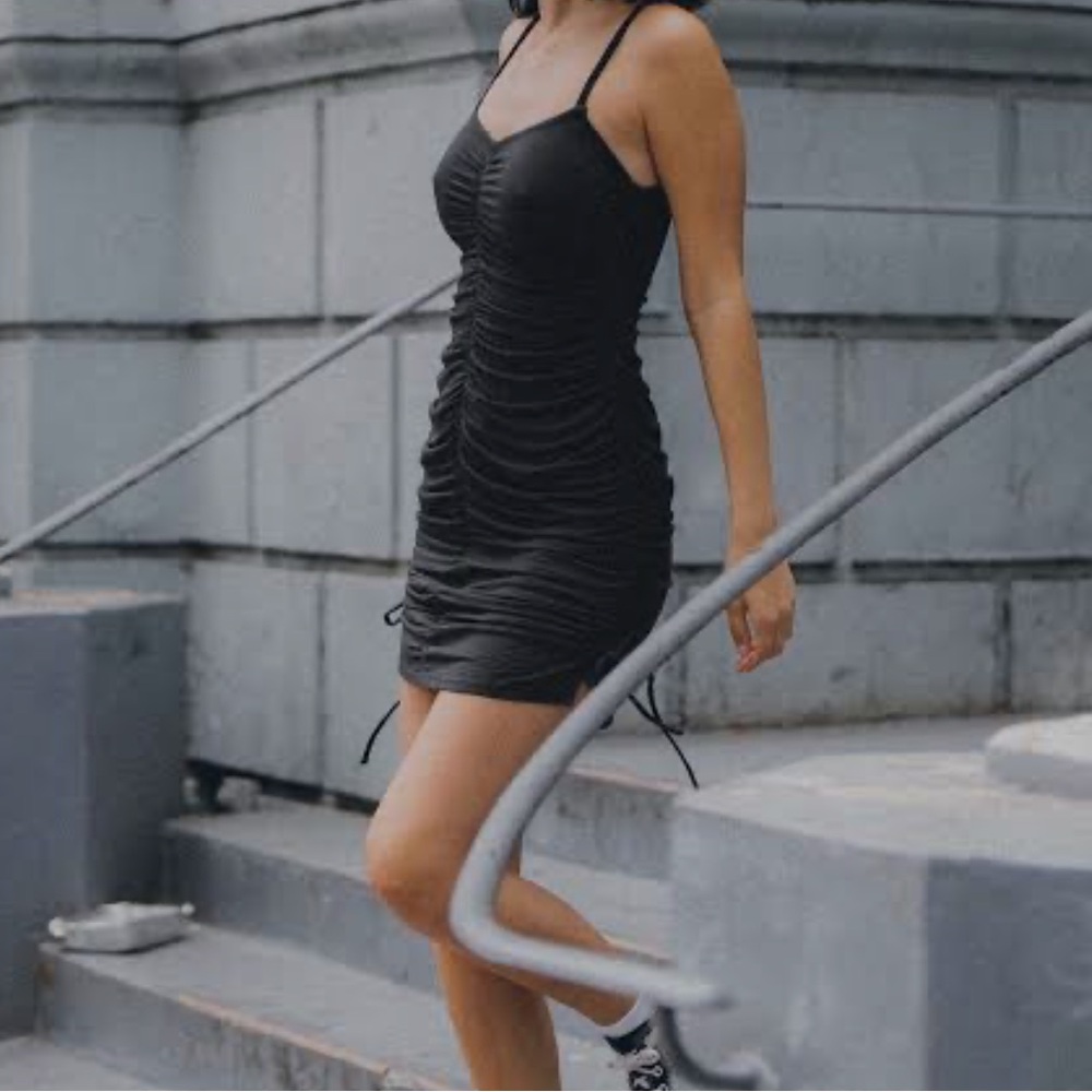 VOLCOM Black Ruched Dress